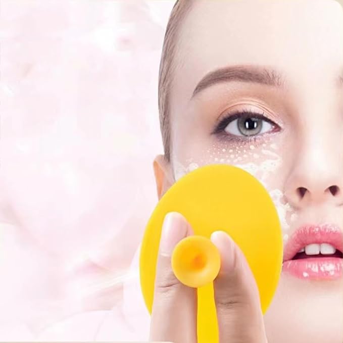 Silicone Facial Cleansing Brush, Soft Face Brush, Blackhead Acne Pore Pad - Face Exfoliator & Deep Cleaning 4 Pack