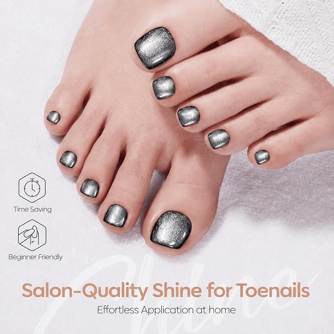 Modelones Cat Eye Magnet 15PCS Multi-shape Cateye Gel Polish Nail Art | Heart Moon Flower Square Effects with Bead-Attracting Nail Art Tool, UV/LED Lamp Required, DIY Nail Art