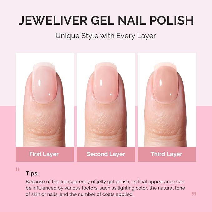 MelodySusie Jeweliver Nude Gel Nail Polish, 0.5Fl.oz Milky Gel Polish Pastel Color Soak Off UV LED Light Cure Gift for Women Manicure Nail Art DIY at Home JM08