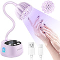 JODSONE Rechargeable Fast Curing U V Nail Lamp -Cordless Portable and Flexible Gooseneck for Gel Polish, Auto Sensor & 4 Timers Lavender Purple