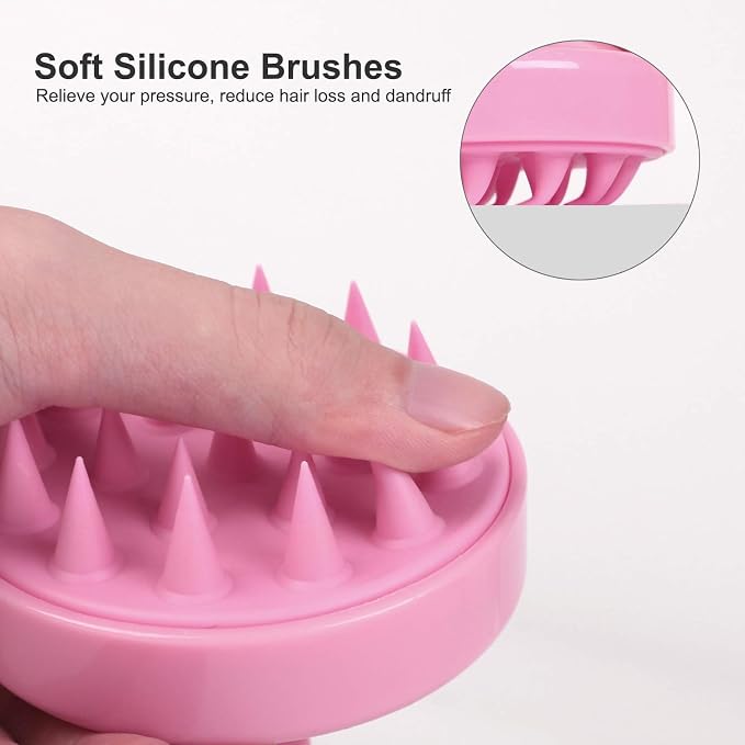 HEETA 2-Pack Hair Scalp Massager Shampoo Brush with Hair Scalp Massager Brush Bundle