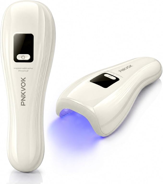 3s Flash Cure UV Nail Lamp for Gel-X, Rhinestones & Nail Glue | Rechargeable Nail Light Nail Dryer with Sensor, LCD Display & 30s/60s Timer, Home DIY Salon Use
