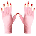 UV Protection Gloves for Nail Lamp, Fingerless Manicure Gloves, 1 Pair | UPF 50+, driving glove, breathable quick-dry, extended wrist coverage, for gel nail curing and outdoor use