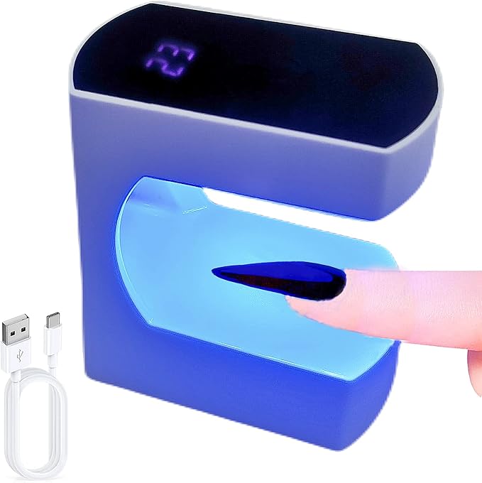 Mini LED Nail Lamp, 24W UV Light for Nails with Timer UV Lamp for Gel Nails Quicky-Dry Nail Light Portable USB Nail Dryer for Travel Manicure Art DIY Nail Art
