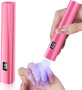 Handheld UV Nail Lamp, 5W Sparkly UV Light for Gel Nails, Portable LED Nail Lamp, Mini Nail Dryer with LCD Screen, USB Nail Light for Fast Curing, Pink
