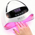 500W UV LED Nail Lamp, 90 LEDs Gel Nail Dryer for Fast Curing with LCD Display, 4 Timer Settings & Auto Sensor, Salon-Grade Nail Light for Home and Nail Salon Use