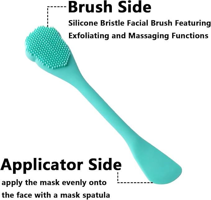 Silicone Face Mask Brush Face Scrubber Facial Cleansing Brush - Soft Bristles for Gentle Exfoliation,Face Mask Applicator for Clay,Mud, Body Lotion