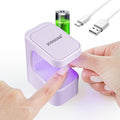 JODSONE U V Mini Nail Lamp 1500mAh Battery with Timer Cordless Portable LED Light Fast Curing for Gel Polish Purple