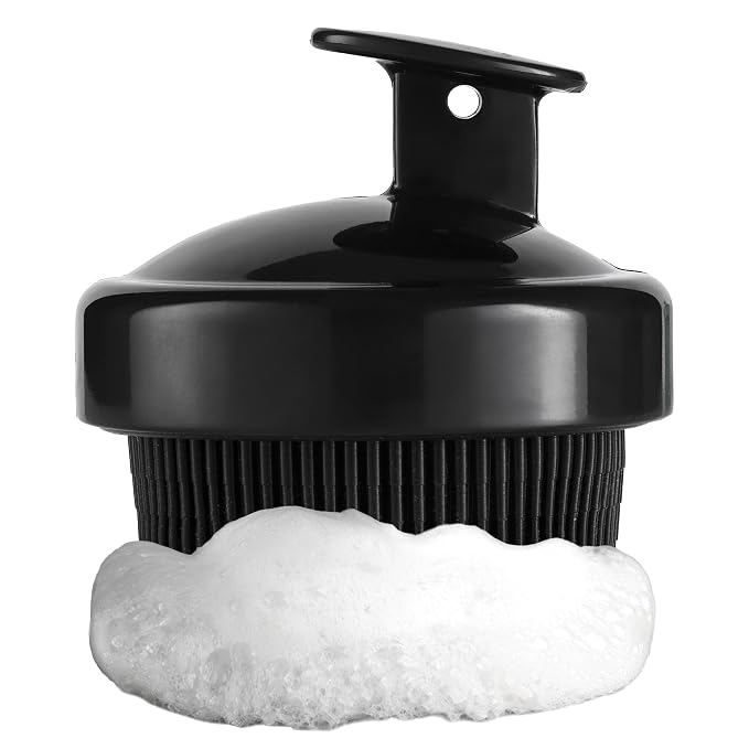 Ross Bath & Shower Massager Body Brush with Soft Silicone Bristles (Black)