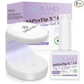 SAVILAND Gel Nail Glue Kit with UV Lamp for Nail Tips and Press Ons, 15 mL | 60-second flash cure, low-odor bubble-free formula, 4-in-1 use for nail tips, rhinestones, base coat and nail repair