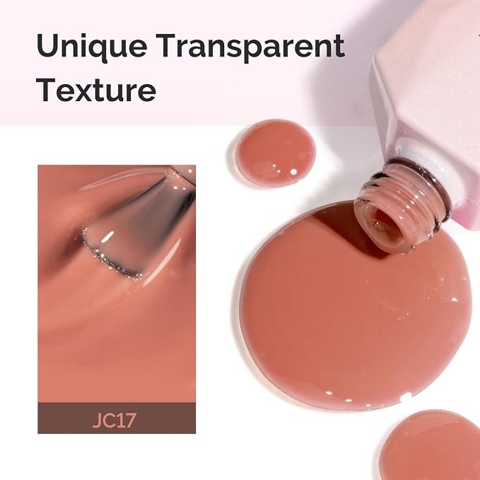 MelodySusie Brown Gel Nail Polish, 0.5Fl.oz Jeweliver Gel Polish Dark Brown Nude Color Coffee Soak Off UV LED Light Cure Gift for Women Girls Winter Nail Art Manicure DIY at Home JC17