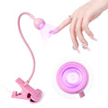 SAVILAND Gooseneck U V Light for Nails Flash Cure Gel Lamp with Desk Clip | 10s fast curing, LED UV dual light, Salon grade, Manicure use, Gel nail polish & nail tips curing tool, Pink