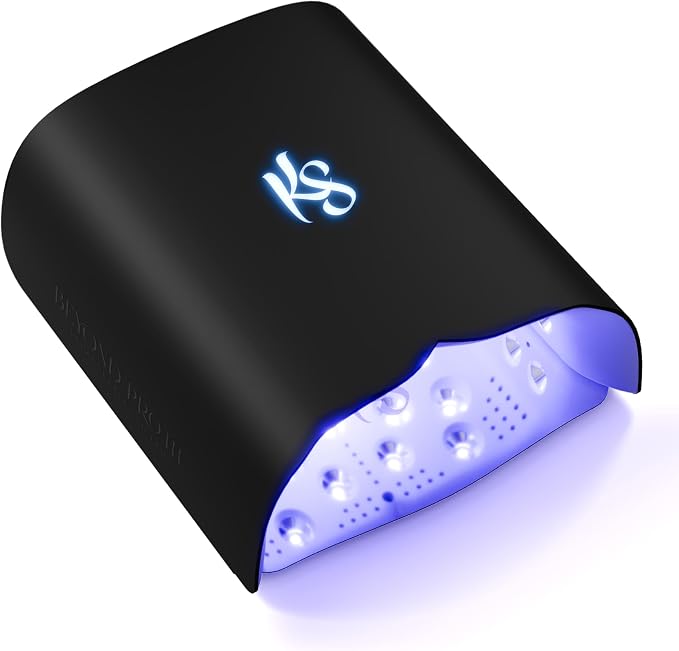 KIARA SKY Beyond Pro V3 UV LED Nail Lamp Black – Cordless Rechargeable Gel Lamp w/Smart Sensor, Flashcure Low Heat Mode, Full-Hand Coverage & Timer for Gel Polish, Builder Top Coat 48W (240v)