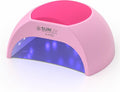 SUNUV UV LED Nail Lamp, Nail Light for Gel Polish, Auto Sensor SUN2C Pink | 4 Timer Settings, 33 LEDs, Fast Curing Lamp, Removable Base, Compatible with All Gel Polish, Home & Salon Use