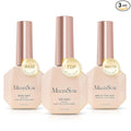 MelodySusie Top Coat Matte Top Coat Base Coat No Wipe Glossy Set Long Lasting Shine Finish Soak Off UV LED Nail Lamp Nail Art Design Manicure Kit Perfect Gifts for Women Girls 3 Pcs 15ml Clear
