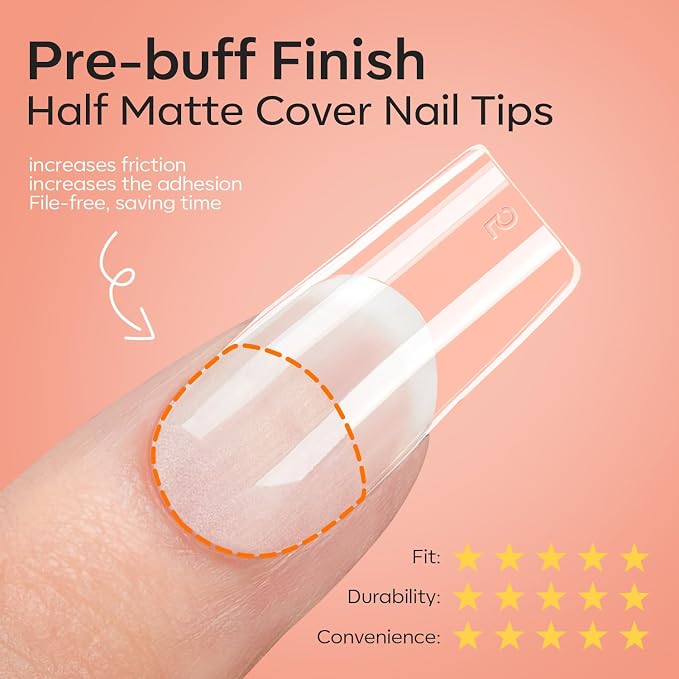 modelones X Nail Gel Kit Medium Square, 9-in-One Nail Glue UV Light | 216Pcs 12Sizes Pre-Etched Press ons Fake Acrylic Extension Kit DIY Salon Gift