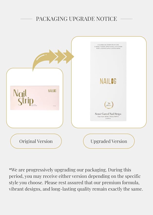 Semi Cured Gel Nail Strips - NAILOG 34 Pcs Floral Nail Stickers Clear Extra Long Wraps with Glossy Gel Finishing for Spring Summer, Petal Dance