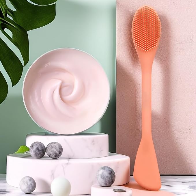 RamPula Silicone Face Mask Brush, Face Scrubber for Gentle Exfoliating & Hairless Moisturizers Applicator Tools for Apply Mud, Clay, Charcoal Mixed Mask, Cream, Lotion