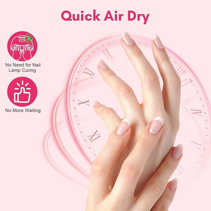 Makartt Quick Nail Glue for Press on Nails: Acrylic Nail Tips-Fake Nails-Salon Quality Strong Brush On, Quick Dry Easy Application No Need for Nail Lamp Durable & Long-Lasting 7ML 2Pcs, Hema Free