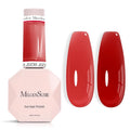 MelodySusie Red Gel Nail Polish, 0.5Fl.oz Jeweliver Jelly Nail Polish Translucent Cherry Red Deep Color Sheer Soak Off UV LED Light Cure Gift for Women Nail Art Manicure JDZ30