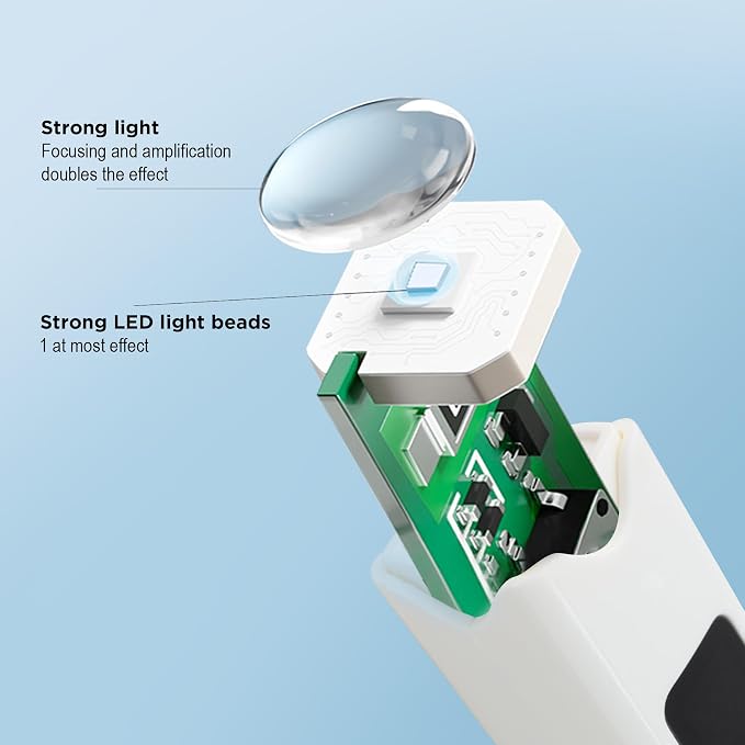 qunzhao Mini Nail Lamp for Gel Nails, Flash Cure for Press-On Nails, Rechargeable UV LED Light, Portable Nail Dryer with Timer for Quick Fix & Travel, White