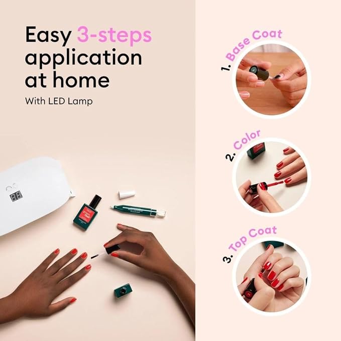 Manucurist Green Flash Solar Shimmer White LED Gel Nail Polish | LED Gel Polish & Semi-Permanent Nail Varnish, UV Nail Lamp - 12-Free, Bio-Sourced, Vegan, Made in France, 0.5 fl oz