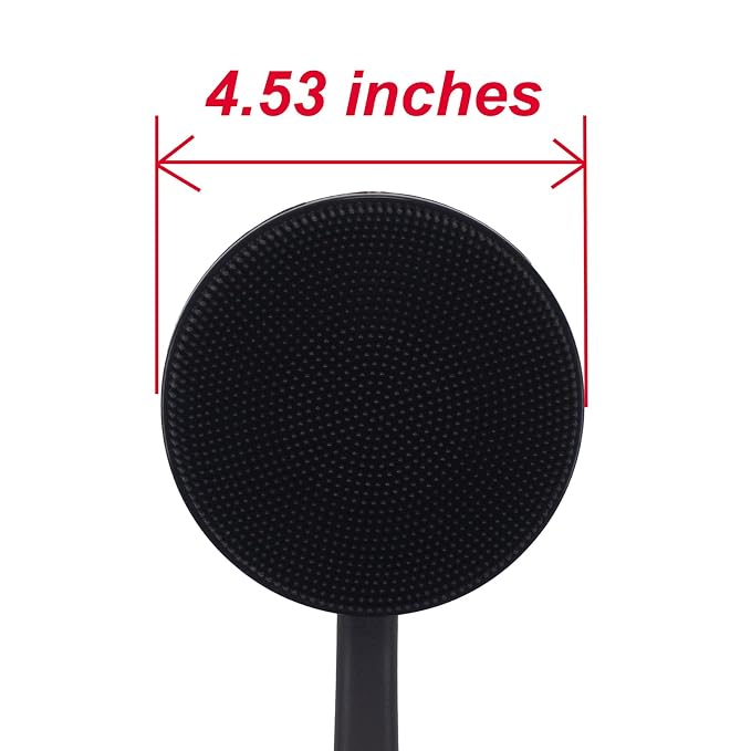DNC Back Scrubber for Shower, Silicone Shower Brush with Long Handle Soft Bristles, Bath Body Exfoliator Washer for Men Women