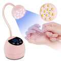 UV Nail Lamp,36W Cordless Gooseneck UV Light Gel x Flash Cure Lamp with 3 Timers and Auto Sensor for Gel Polish Nail Art(Pink)