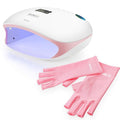 SUNUV SUN4S 48W LED UV Light Nails Lamp, UV Gloves Pink, UV Lamp for Gel Nails with 4 Timer Settings for Gel Polish, Nail Dryer