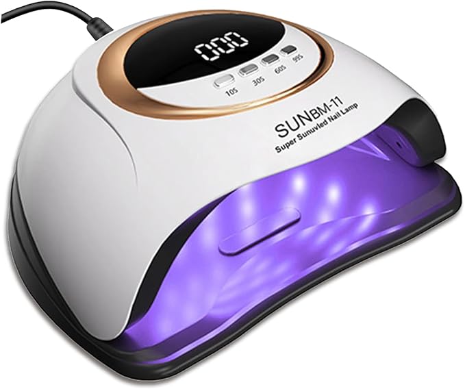HVEST UV LED Nail Lamp 180W Nail Dryer for Gel Polish Smart 4 Timer Nail Cure Lamp 45 Lamp Beads Fast Drying Professional Nail Supplies Nail Light for Gel Nails