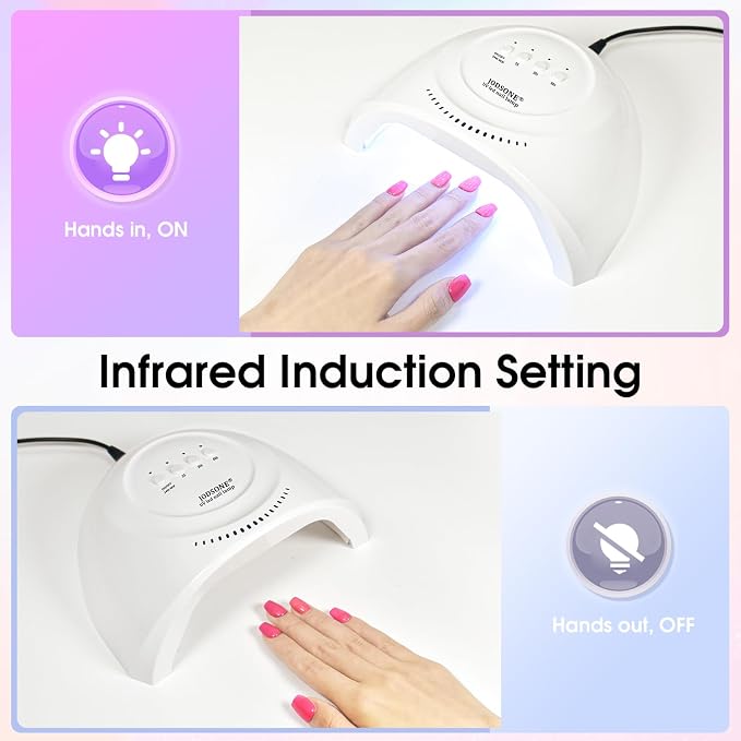 JODSONE U V LED Nail Lamp with 30 Light Beads Nail Dryer for Gel Polish, Automatic Sensor 3 Timers Led Nail Light for Gel Nails