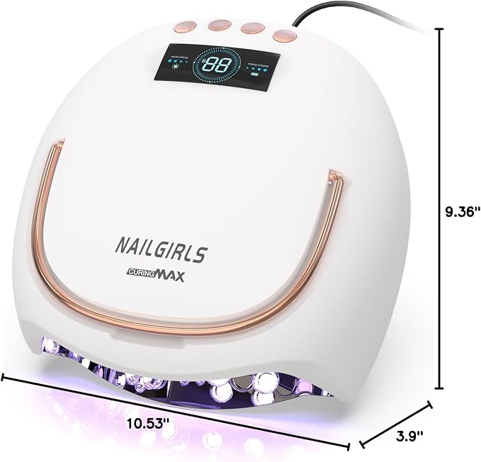 NAILGIRLS 80W UV LED Nail Lamp, Auto-Sensor LCD Display, UV Light for Gel Nails with 4 Timers Flash Cure for Gel Polish, Professional Nail Dryer Fast Curing Lamp Nail Art Tools for Women Girls，Plug-in