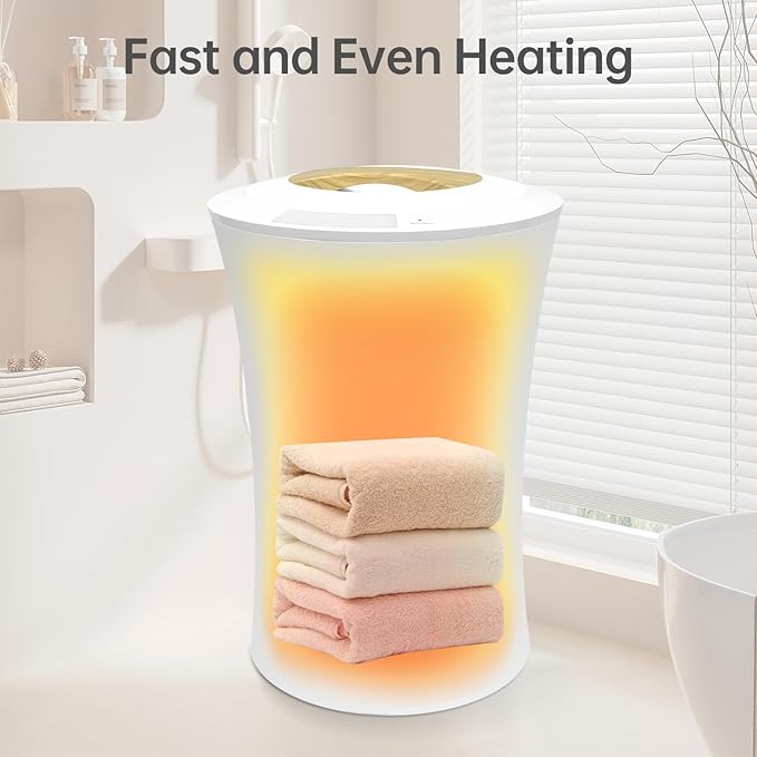Towel Warmer 22L,4-Stage timed Heating Towel Warmers Bucket,Extra Large Towel, Bathrobe, Blanket Warmer for Bathroom,Spa, LCD Display