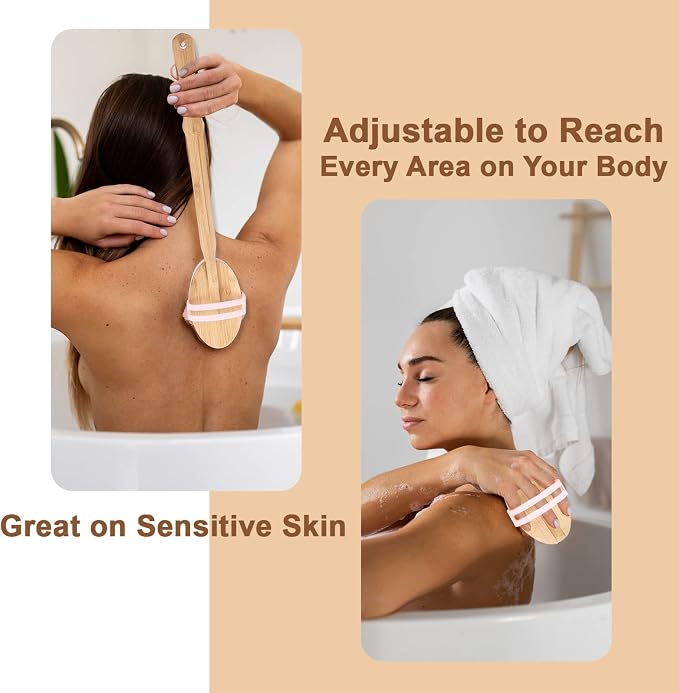 KUBBA- Bath Silicon Scrubber Kit Including Scalp, Body, Back, and Face Massager/Scrubber- Gentle Skin Exfoliating- Extra Hygienic, Easy to Clean, Long Lasting (Pink)