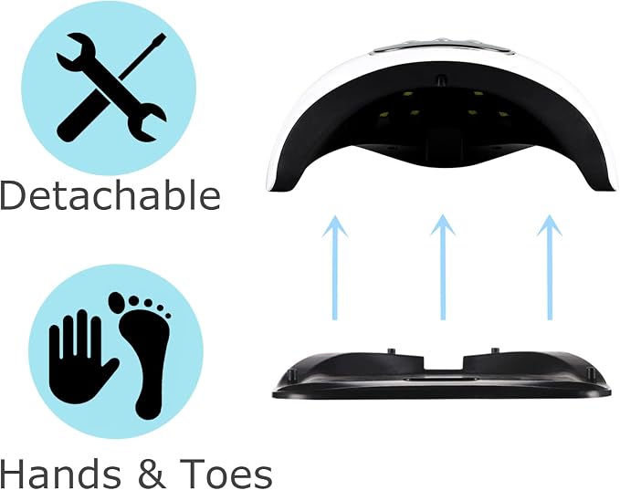 BIGBEAR UV Light for Nails,UV LED Nail Lamp for Gel Polish, Fast Nail Dryer | 48W with Automatic Sensor, 3 Timer Setting, Small and Portable, LED Nail Light for Fingernail and Toenail