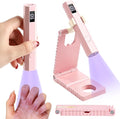 YSC Handheld UV Light for Gel Nails, Mini Portable Cordless UV Pen Light for Nails with Stands and LCD Display, Fast Flash Curing Nail Dryer for Home Salon & DIY Manicure