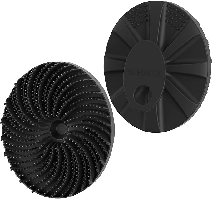 INNERNEED Food-Grade Silicone Body Scrubber Bath Shower Cleansing Brush, Gentle Exfoliating and Massaging, Nice Foaming, More Hygienic and Last Longer (Black)