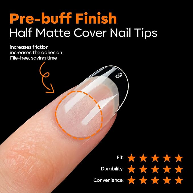 Modelones Short Oval Nail Tips Pre-shaped Soft Gel Fake Nails False Acrylic | Fake Nails False Acrylic Clear Full Cover Press on Extension Kit Gel Manicure DIY at Home 216PCS 12Sizes