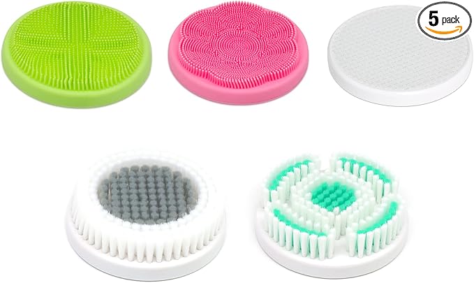 SoulBay Replacement Brush Head Attachments for SoulBay Electric Body Brush | Inter-Changeable, 5 Pieces