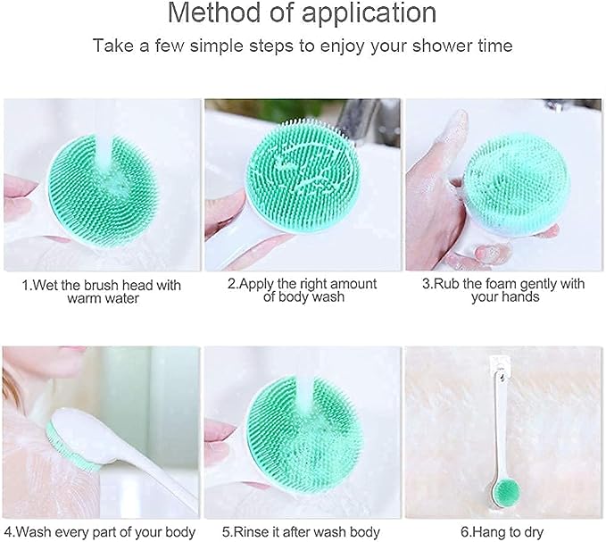 V-TOP 2 Pack Tub Stopper + Silcone Back Scrubber for Shower with Long Handle