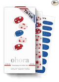 ohora Semi Cured Gel Nail Strips (N Liberated Stars) - Works with Any Nail Lamps, Salon-Quality, Long Lasting, Easy to Apply & Remove - Includes 2 Prep Pads, Nail File & Wooden Stick