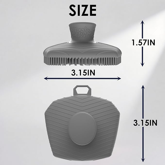 RamPula Face Scrubber & African Net, Silicone Exfoliating Brush for Men, Facial Cleansing Brush, Manual Waterproof Cleansing Skin Care, Blackhead Removing Pore Cleansing Massaging Face Brushes - Grey | Softening,Massage,Smoothening,Pores,Cleansing,Exfo...