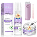 SAVILAND Solid Nail Glue Gel & Nail Glue Remover Kit: U V Light for Nails Complete Nails Tools for Press Ons Strong Nail Glue Gel Handheld Gel X Lamp for Gel Nails and Quick Press On Nail Remover | 14-day bonding, 5-second spray removal, 60-120s curing...