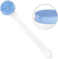 V-TOP Back Scrubber for Shower, Silicone Body Brush with Long Handle | Shower Back Scrubber with Soft Bristles, Bath Body Washer Shower Exfoliator Brush for Men and Women, BPA Free, Non-Slip