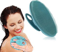 INNERNEED Silicone Body Cleansing Brush Exfoliating Scrubber, Dark Green | Gentle Massage, Deep Clean, Hygienic Shower Scrub Brush Soft Bristles for All Skin Types, Easy to Hold