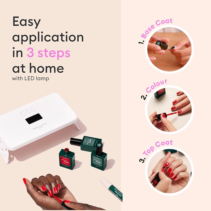 Manucurist Green Flash Quartz Sparkling Brown LED Gel Nail Polish | LED Gel Polish & Semi-Permanent Nail Varnish, UV Nail Lamp - 12-Free, Bio-Sourced, Vegan, Made in France, 0.5 fl oz