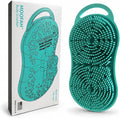 MOOFAH™ Body Scrubber- Deep Cleansing, Gentle Exfoliation for Smoother Skin, Soft-Touch Bristles, Made in USA by Chicago Comb, Easy Rinse, Quick-Dry (Aqua)
