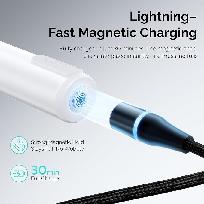 L'UGX Handheld uv Light for Gel Nails with Magnetic Fast Charging – High Power Portable LED Nail Lamp for Gel Polish, Cordless Nail Dryer for Salon & Home-White