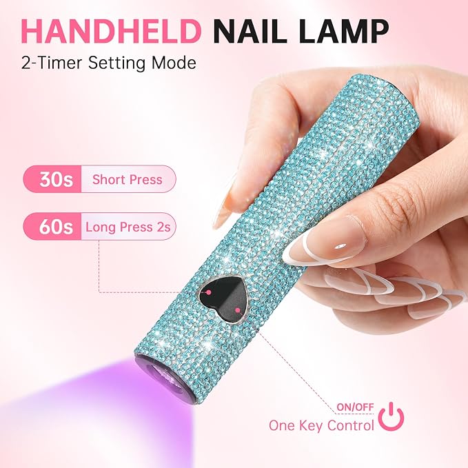 UV Light for Gel Nails, Handheld UV Nail Lamp | Portable LED Nail Lamp, Mini Nail Dryer, USB Nail Light for Fast Curing
