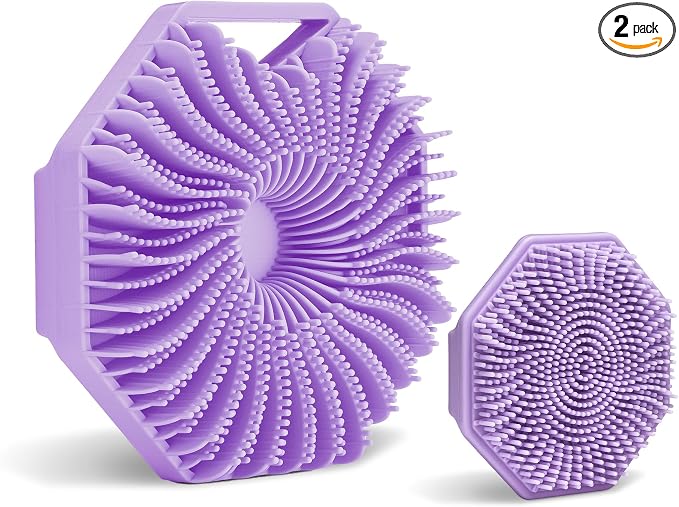 Sud Scrub® Body Scrubber + Face Scrubber Set (Purple)